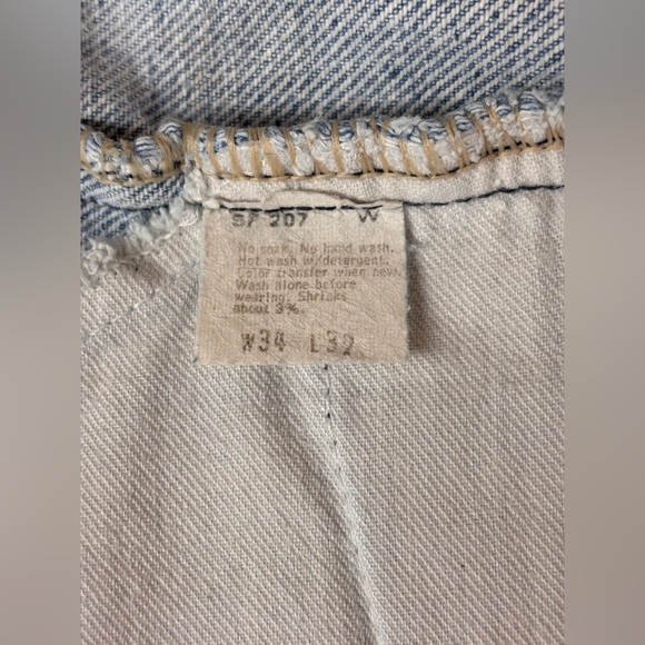 Levi’s Vintage 1980’s Orange Tag Denim Distressed Cutoffs short Short Size - Picture 11 of 12